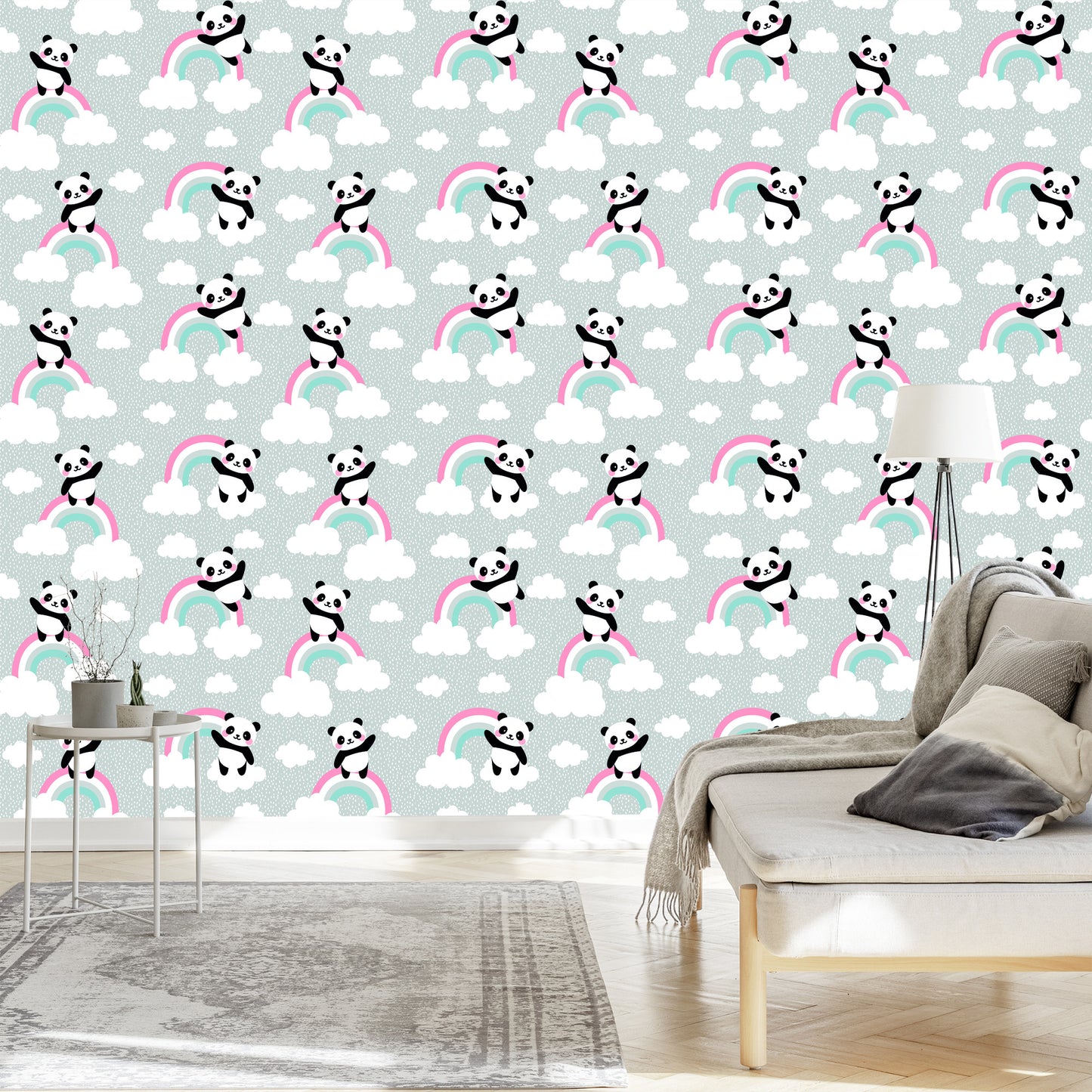 Wallpaper Pandas In The Clouds