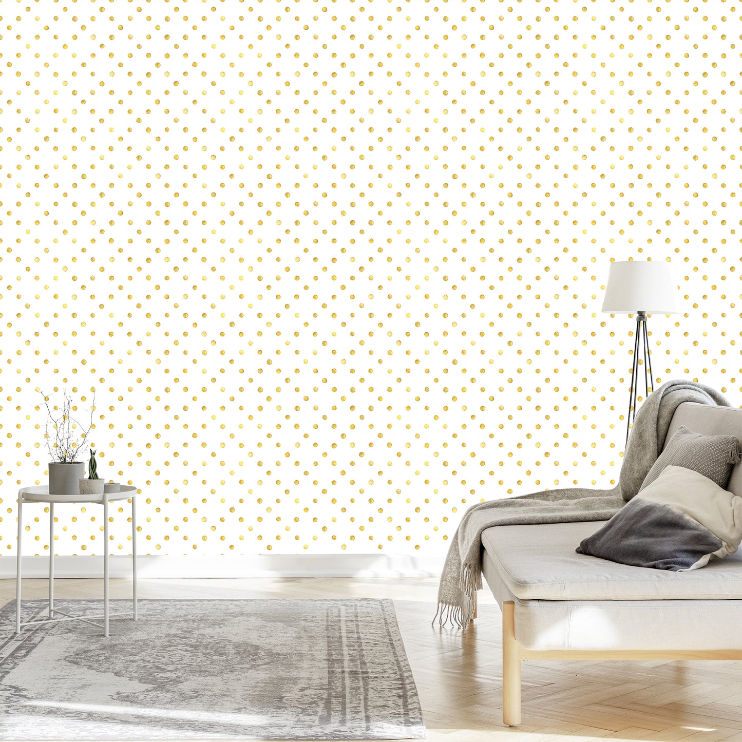 Wallpaper Small Yellow Dots