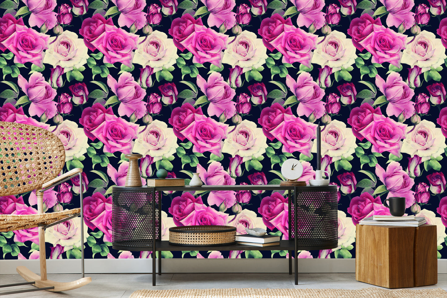 Wallpaper Flowers In Vintage Style