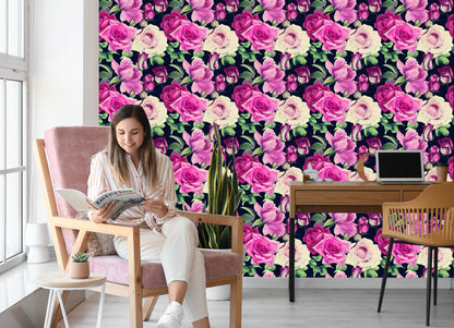 Wallpaper Flowers In Vintage Style