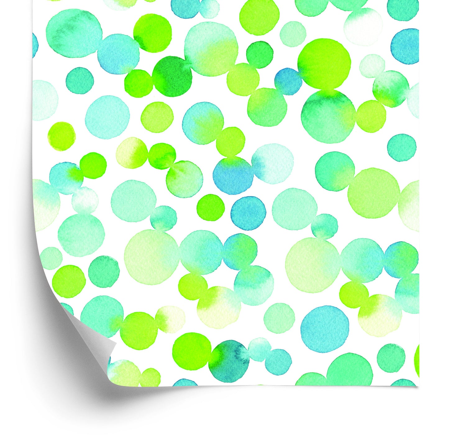 Wallpaper Watercolor Green Circles