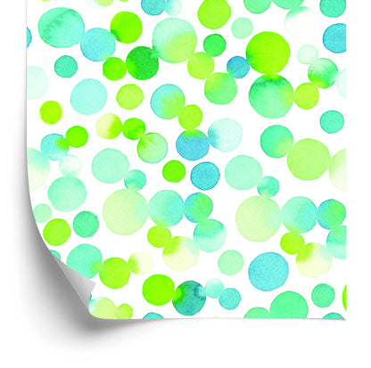 Wallpaper Watercolor Green Circles