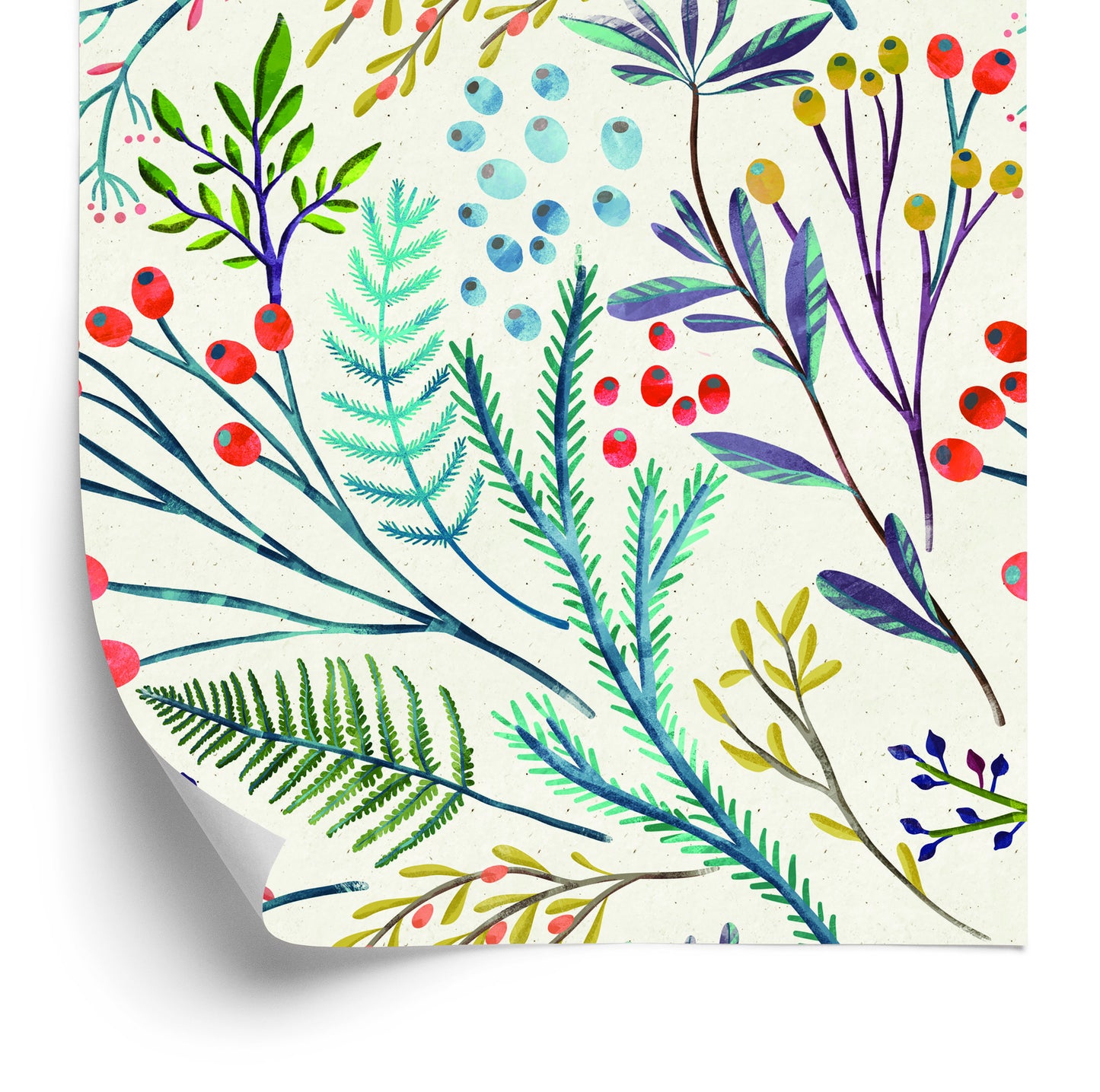 Wallpaper Plants In Retro Style