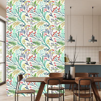 Wallpaper Plants In Retro Style