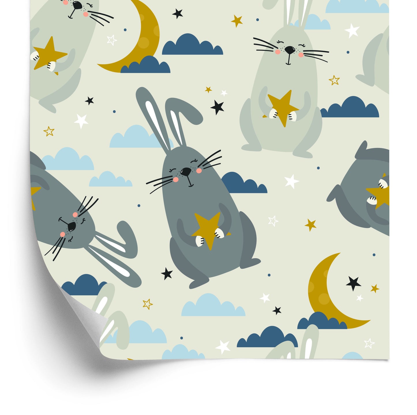 Wallpaper Rabbins With Cloud Background