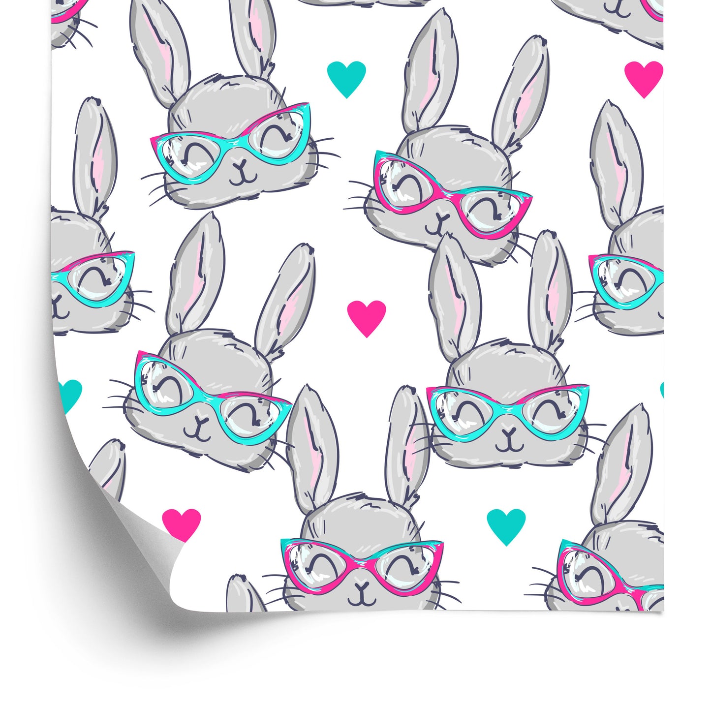 Wallpaper Rabbits In Eyeglasses