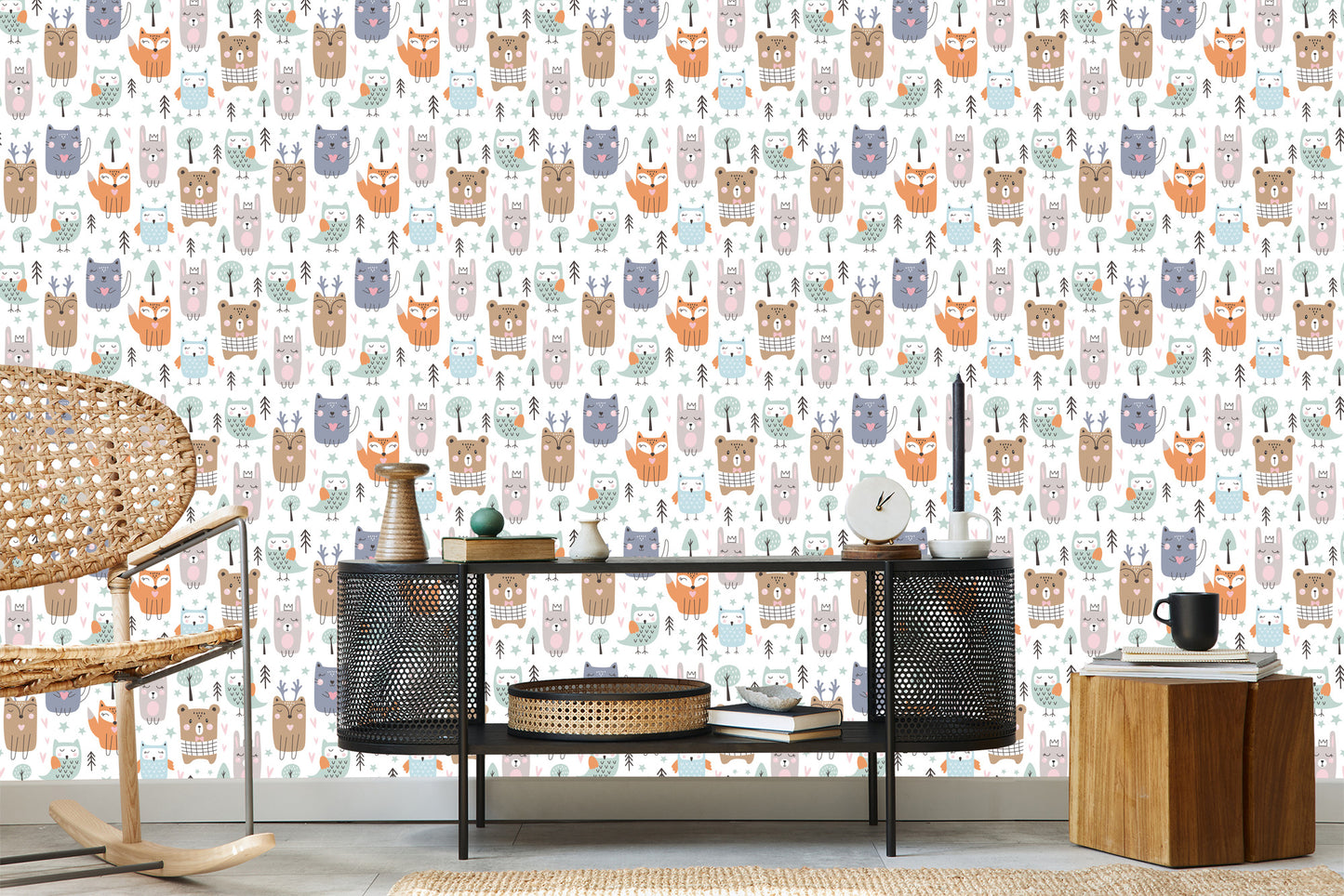 Wallpaper Owls Among The Trees