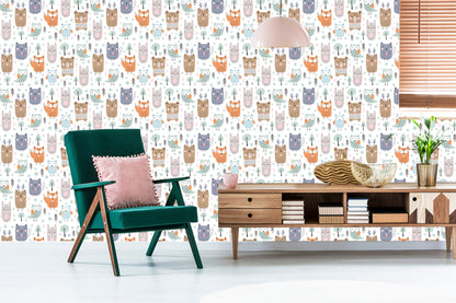 Wallpaper Owls Among The Trees