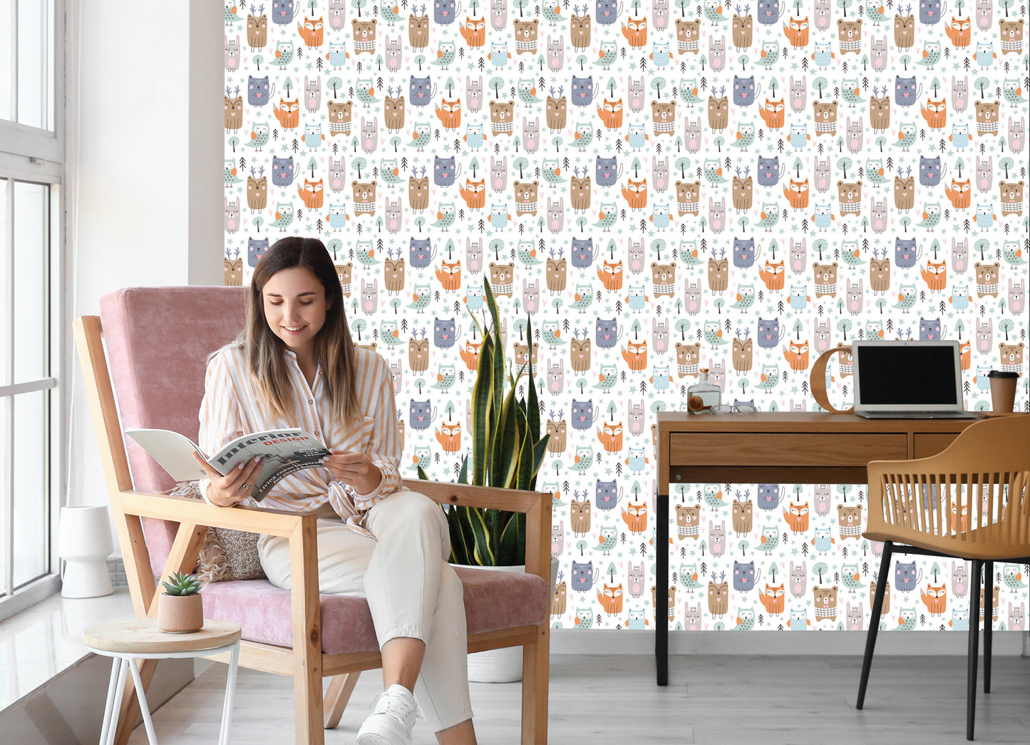 Wallpaper Owls Among The Trees