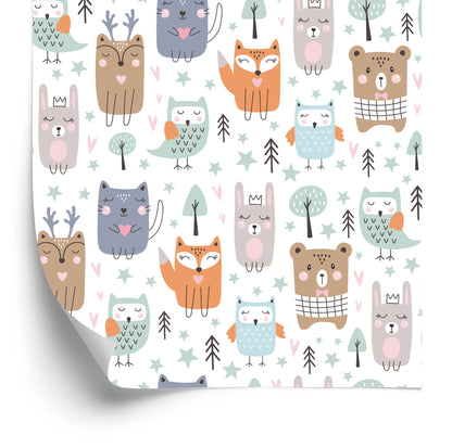 Wallpaper Owls Among The Trees