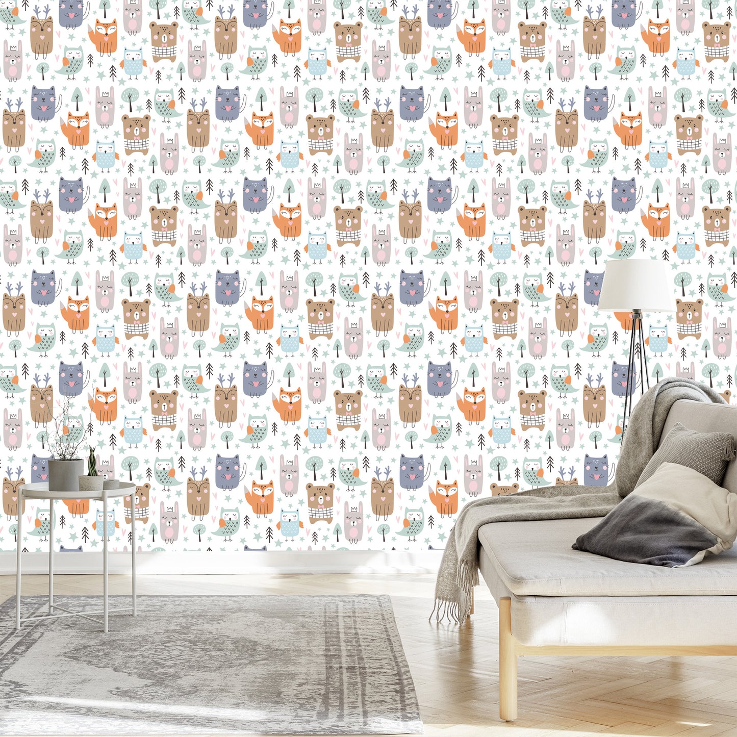 Wallpaper Owls Among The Trees