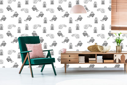 Wallpaper Sleeping Owls