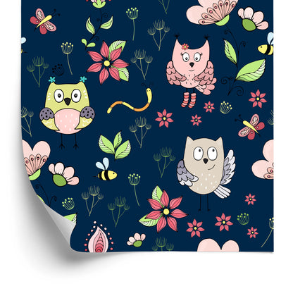 Wallpaper Owls On A Dark Background