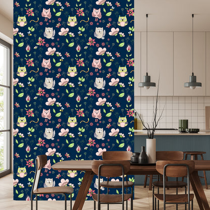Wallpaper Owls On A Dark Background