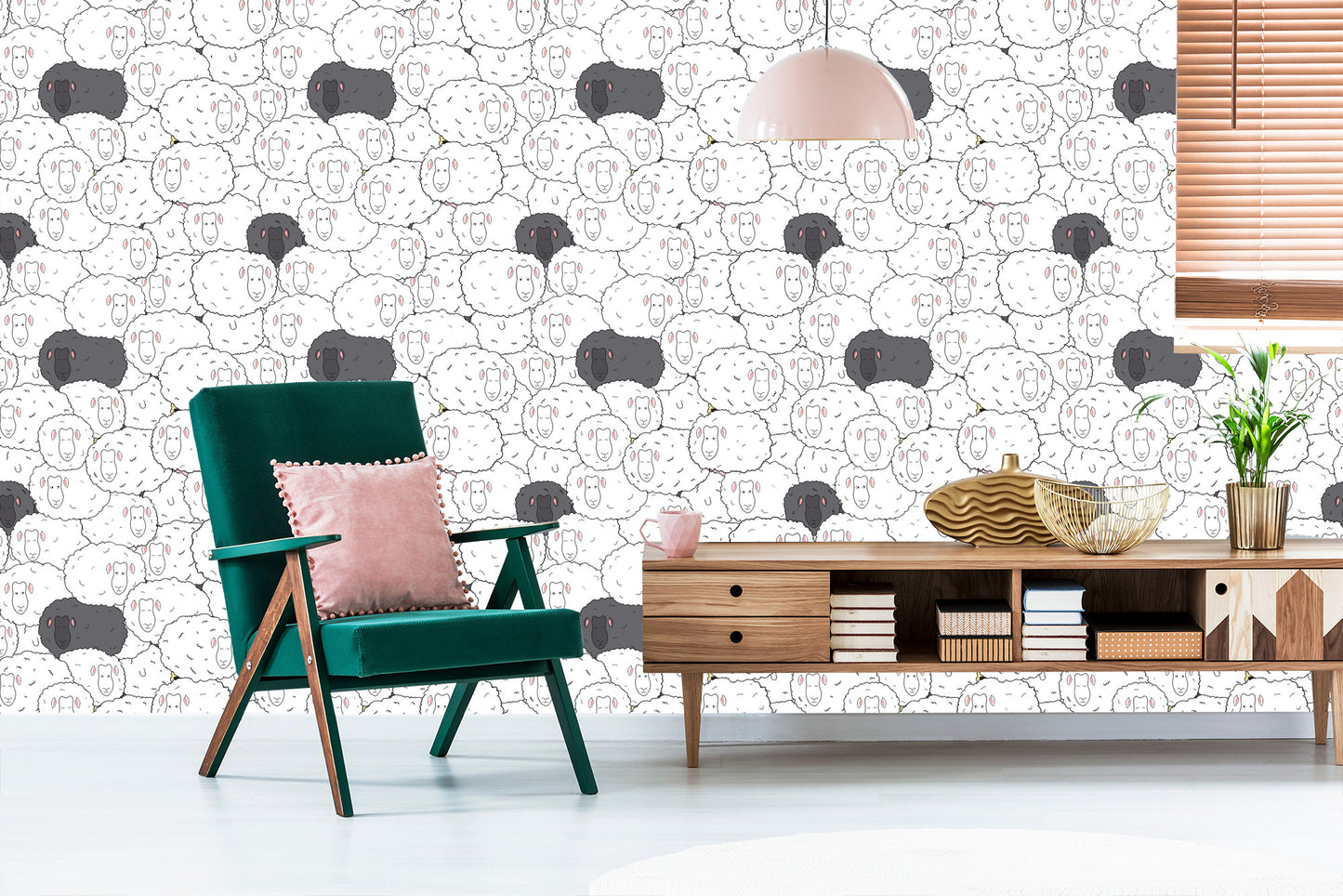 Wallpaper Sheeps’ Family