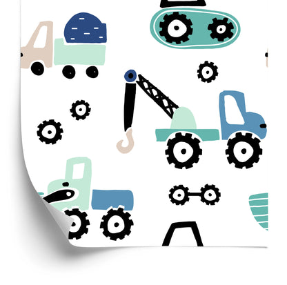 Wallpaper Machines On A Bright Background