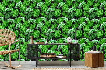 Wallpaper Palm Leaves, Field Leaves, Watercolour