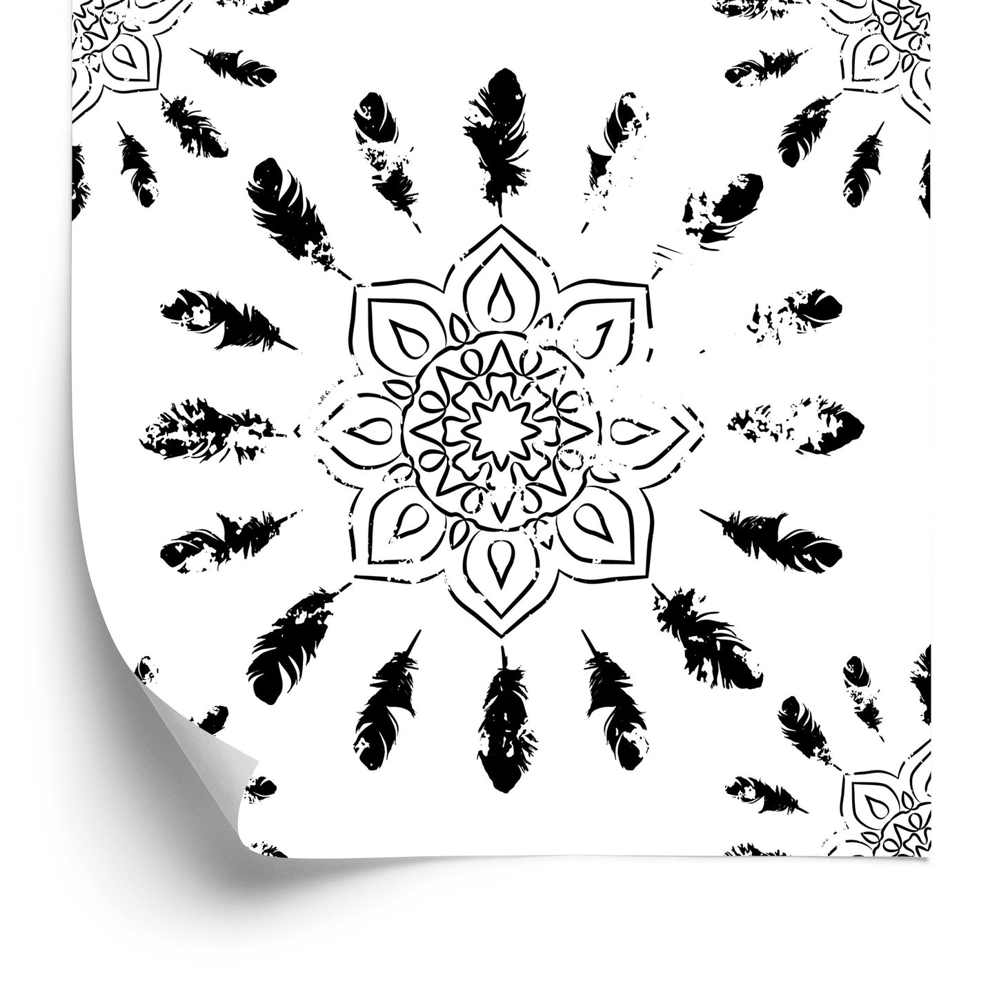 Wallpaper Black And White Indian Patterns