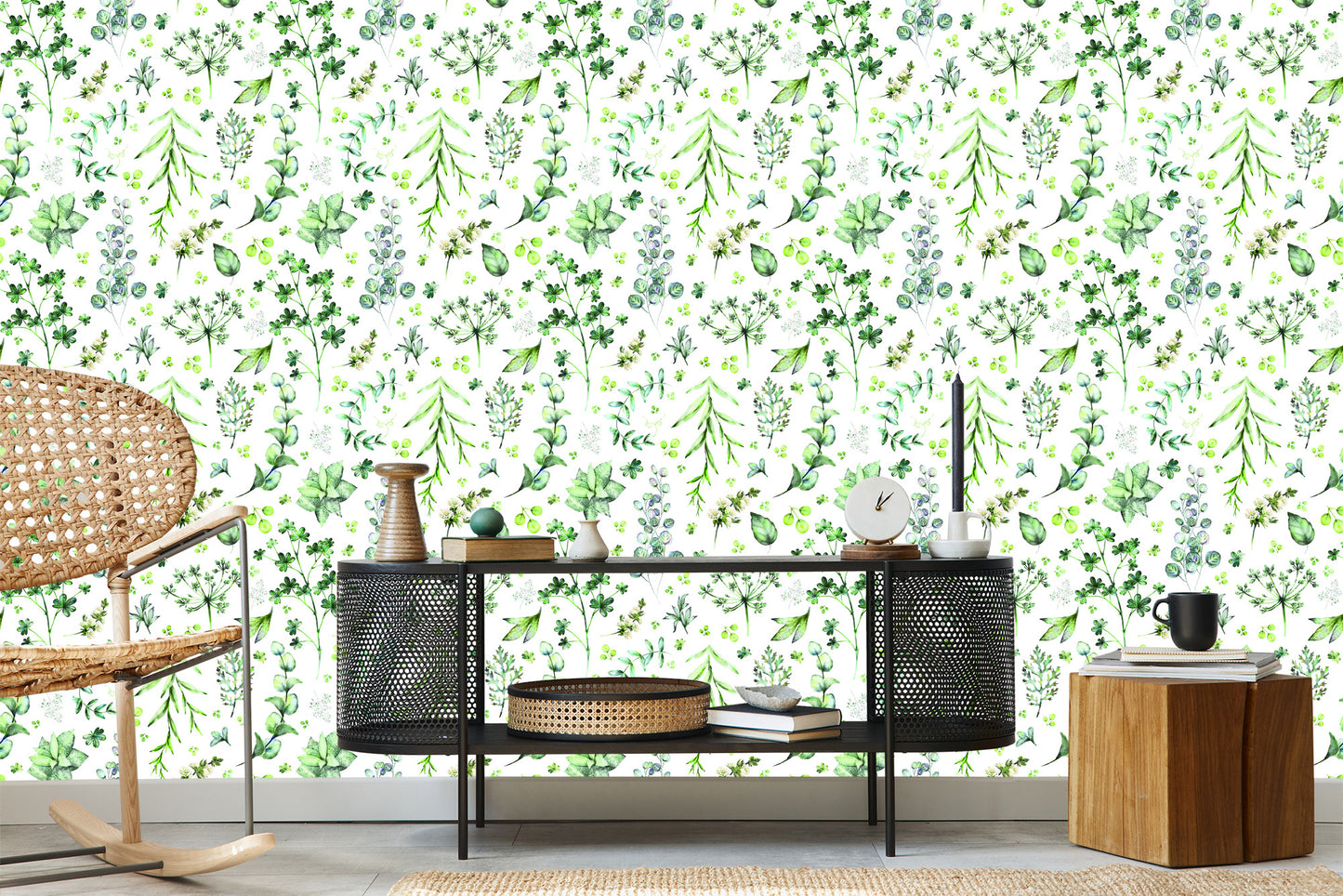 Wallpaper Leaves And Field Flowers