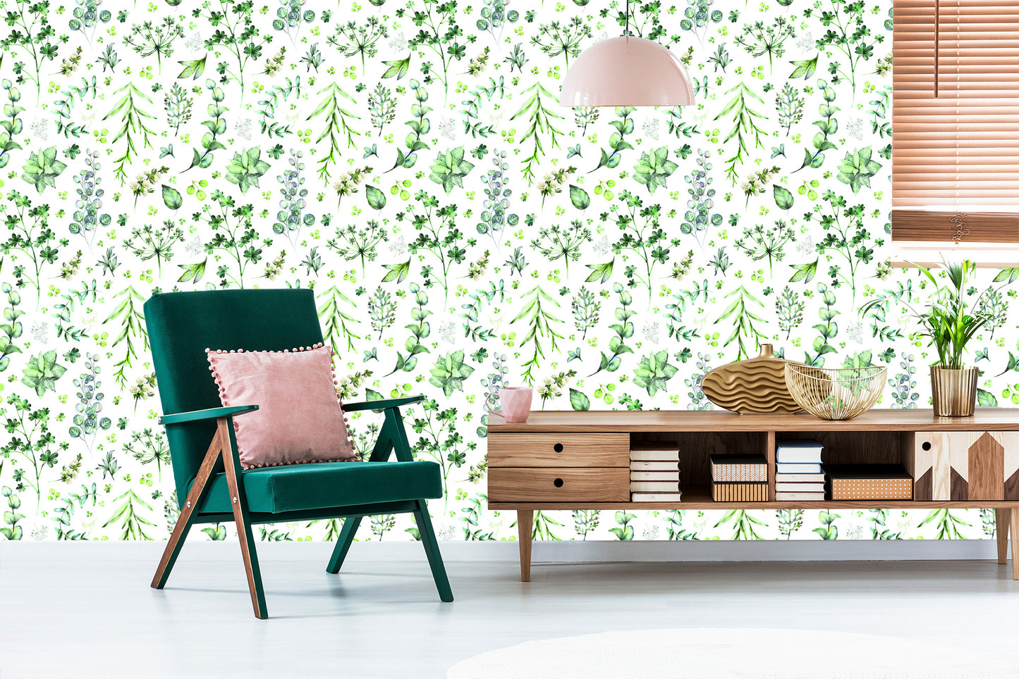 Wallpaper Leaves And Field Flowers