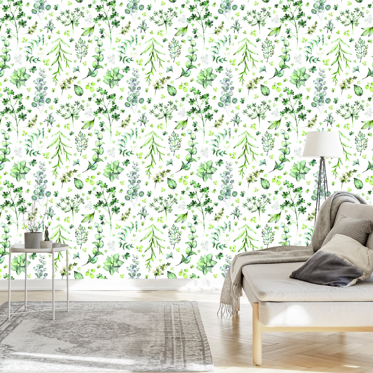 Wallpaper Leaves And Field Flowers