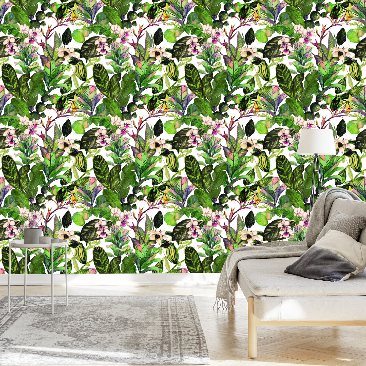 Wallpaper Tropical Leaves And Cacus