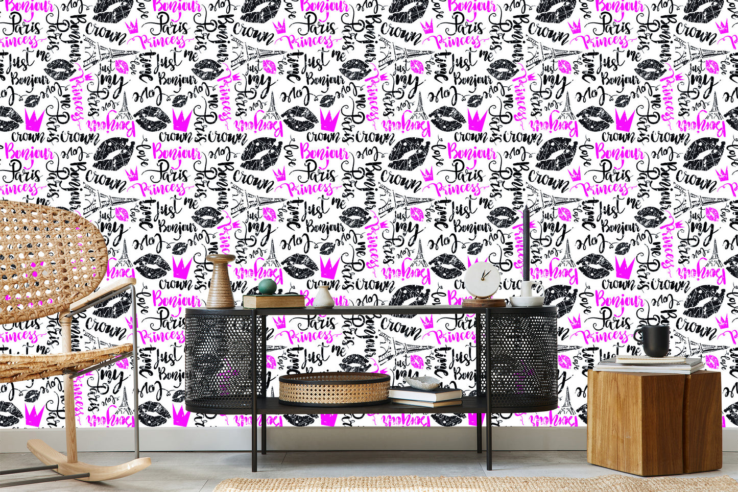Wallpaper Parisian Typography