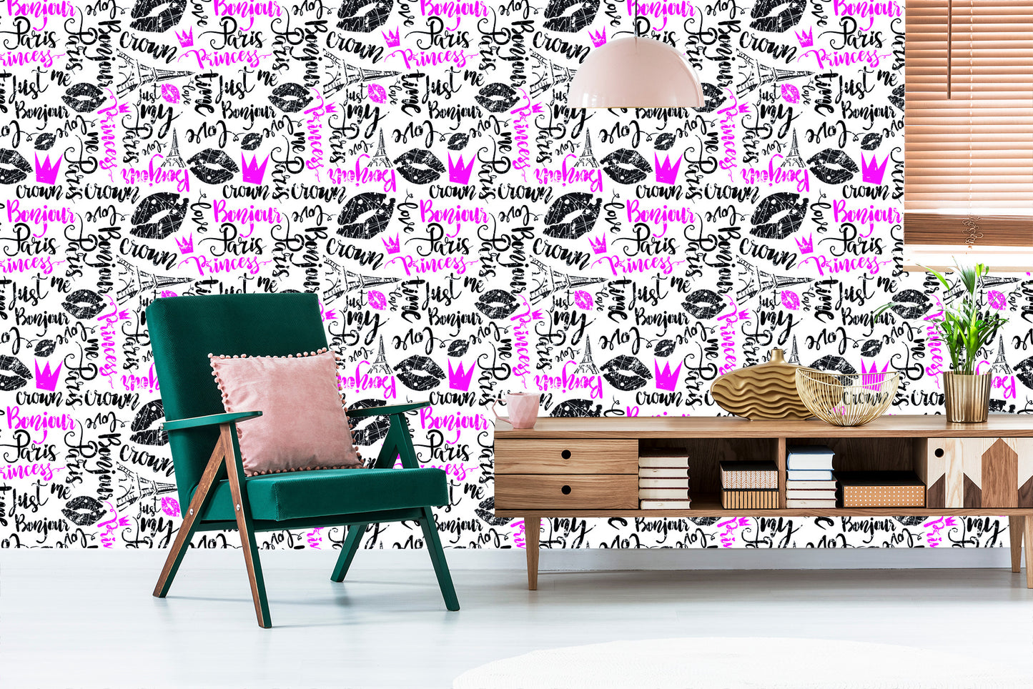 Wallpaper Parisian Typography