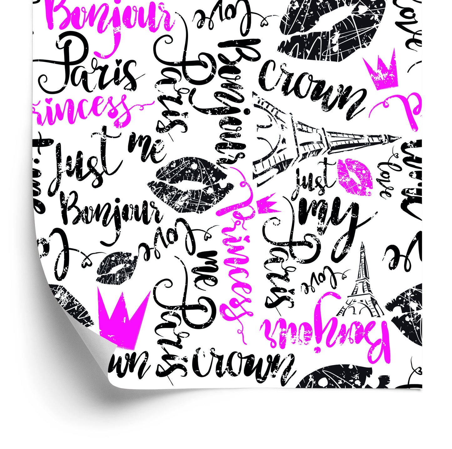 Wallpaper Parisian Typography