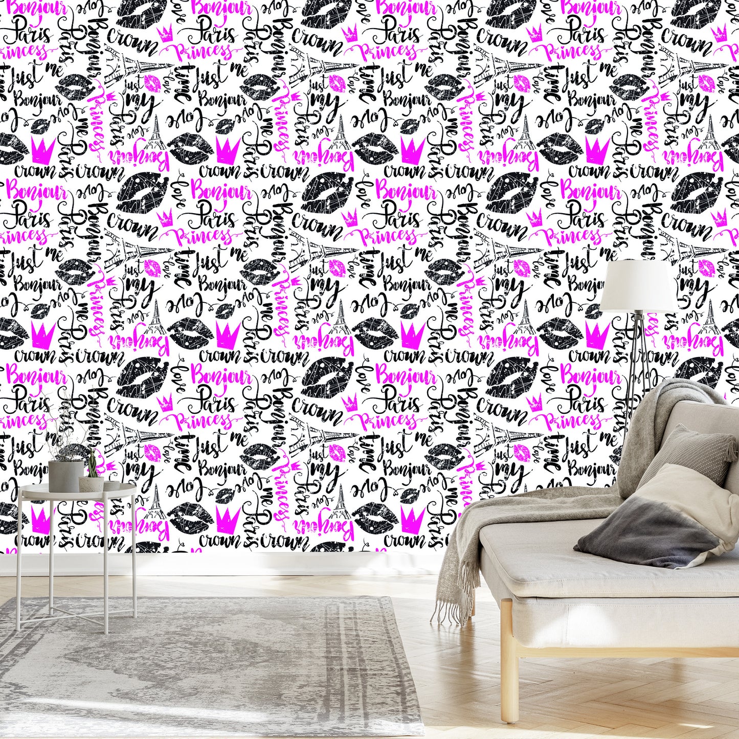 Wallpaper Parisian Typography