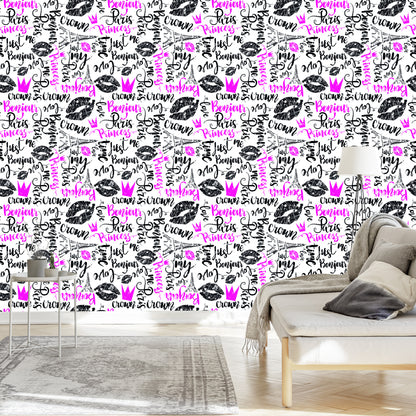 Wallpaper Parisian Typography