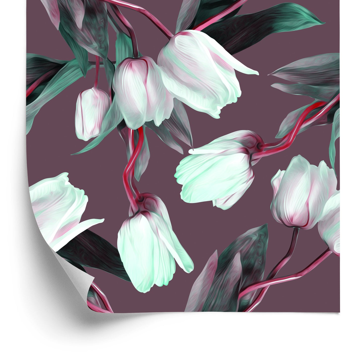Wallpaper Tulips With Red Stems