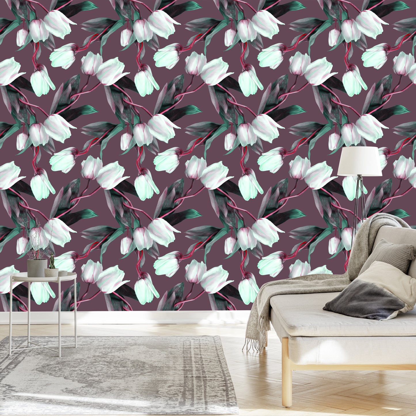 Wallpaper Tulips With Red Stems