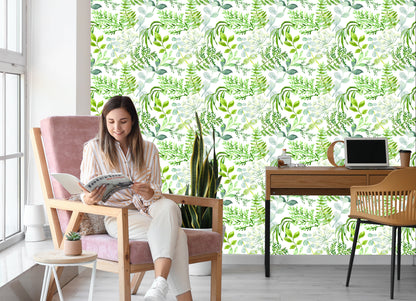 Wallpaper Painted Field Plants