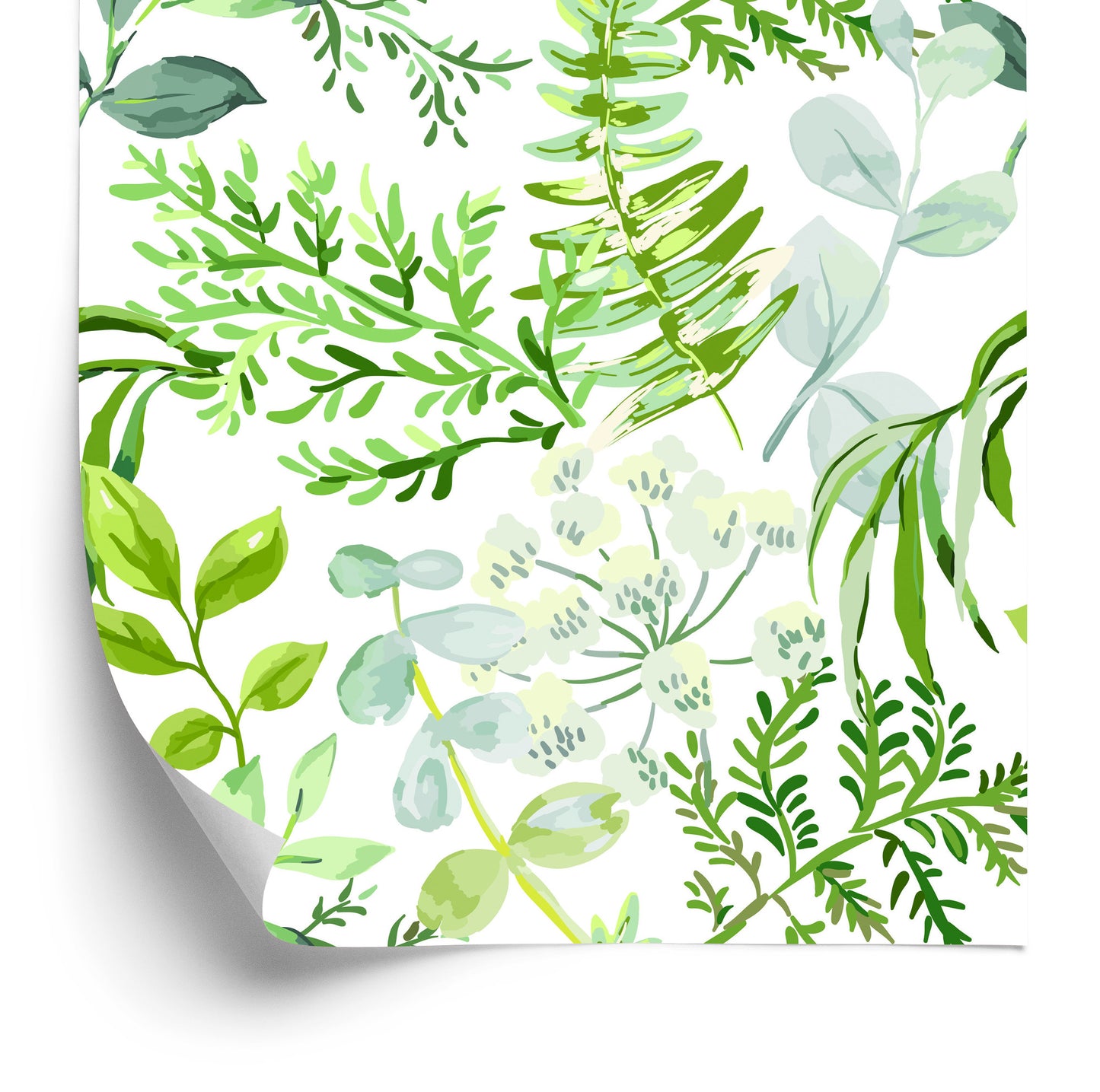 Wallpaper Painted Field Plants