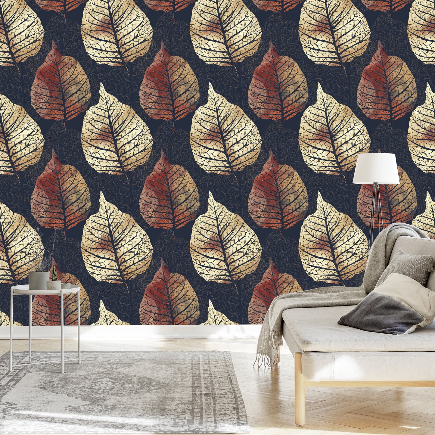 Wallpaper Watercolour Autumn Trees And Leaves