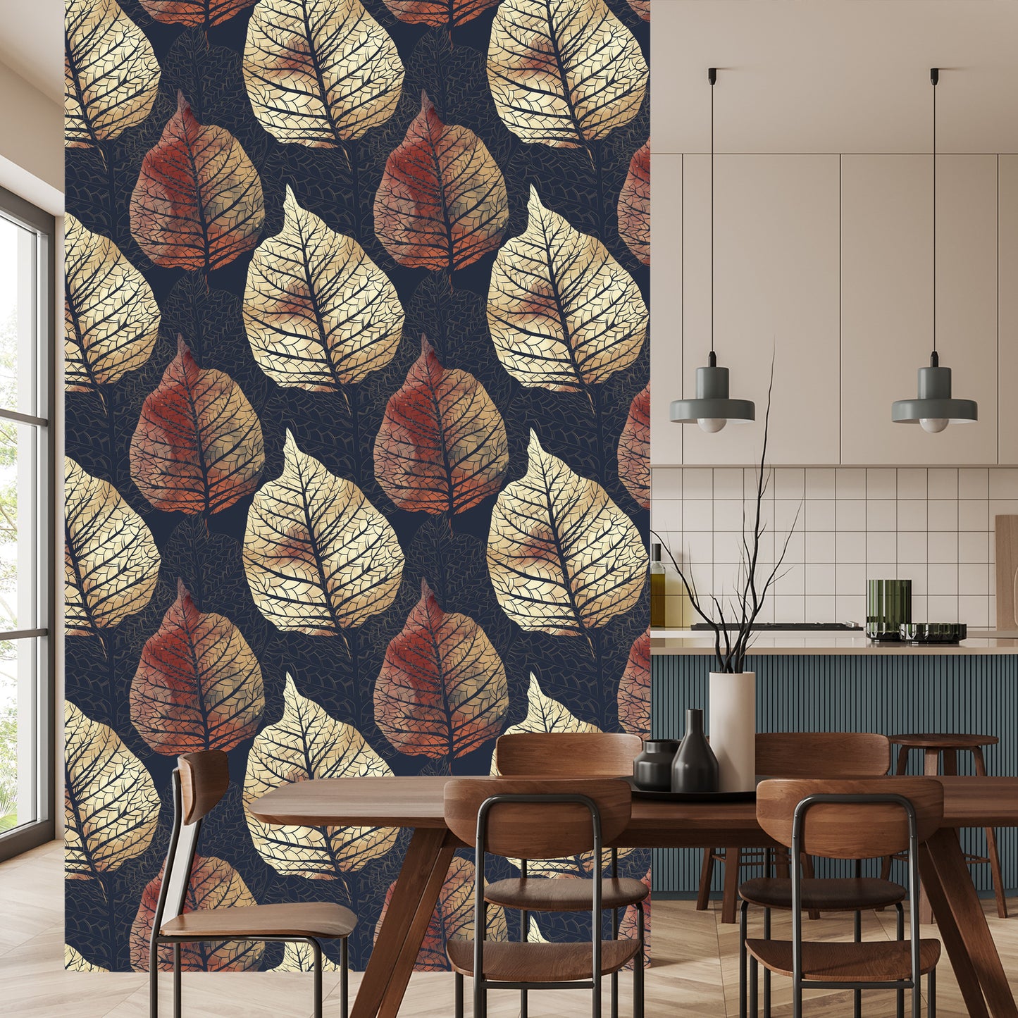 Wallpaper Watercolour Autumn Trees And Leaves