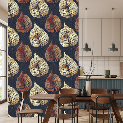Wallpaper Watercolour Autumn Trees And Leaves