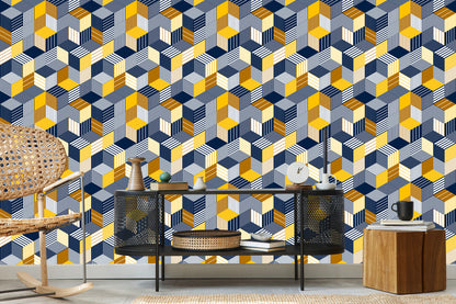 Wallpaper Colourful Spatial Illusion