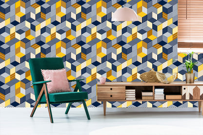 Wallpaper Colourful Spatial Illusion