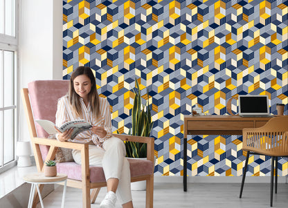 Wallpaper Colourful Spatial Illusion