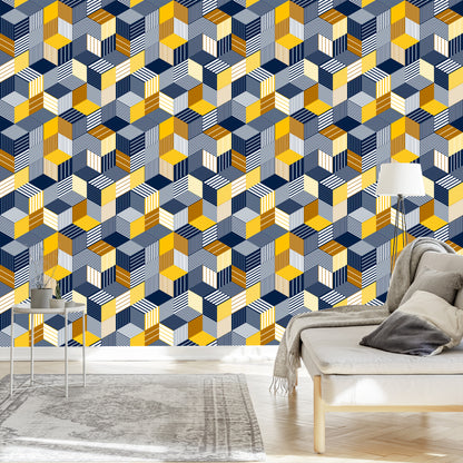 Wallpaper Colourful Spatial Illusion