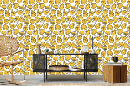 Wallpaper Hand Emoticons