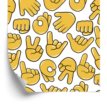 Wallpaper Hand Emoticons