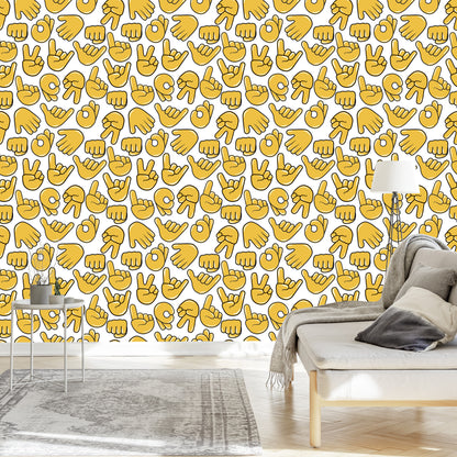 Wallpaper Hand Emoticons