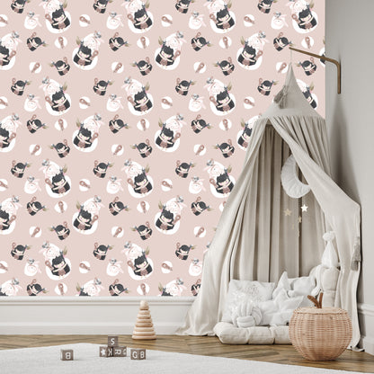 Wallpaper Indian Women With Rabbits And Feathers