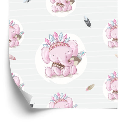 Wallpaper Indian Elephants With Feathers