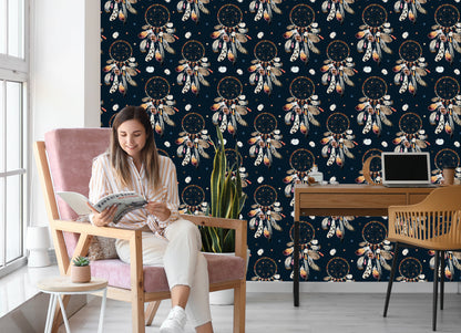 Wallpaper Boho Style Dream Catchers