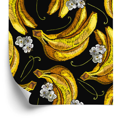 Wallpaper Bananas With Flowers