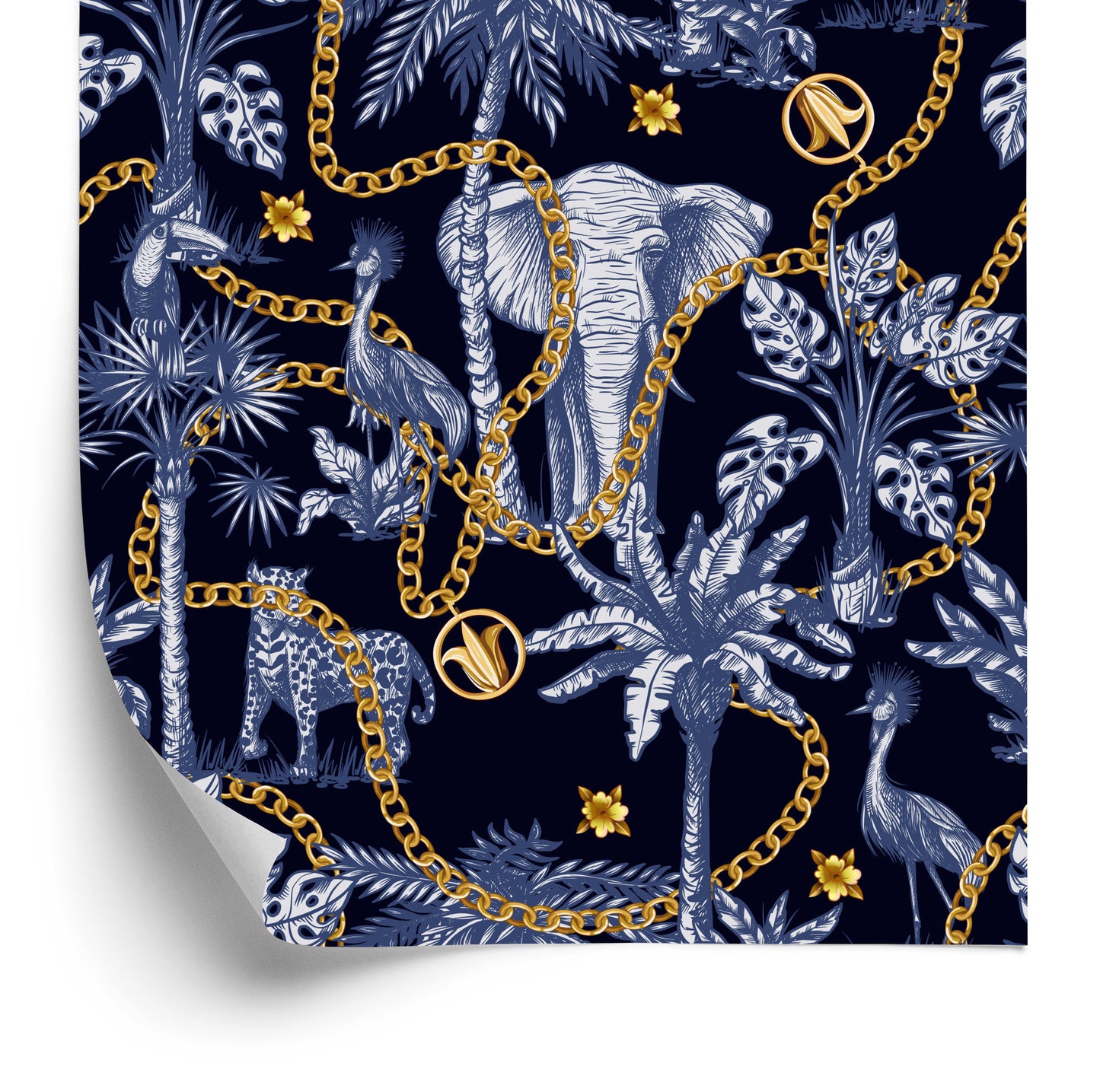 Wallpaper Tropical Animals And Chains